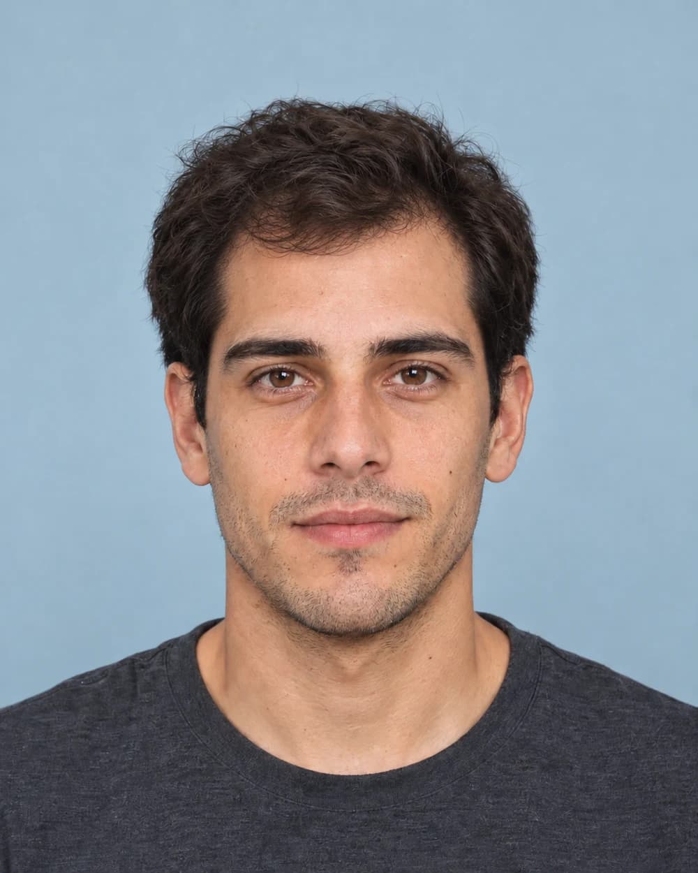 Simulación del mismo retrato con mayor densidad de pelo.
